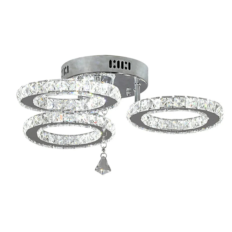 Modern K9 Crystal Ring Indoor Ceiling Lamp