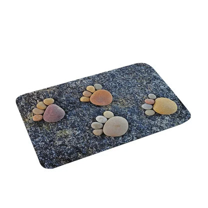 3D Cartoon Cobblestone Welcome Doormat Mat Rug