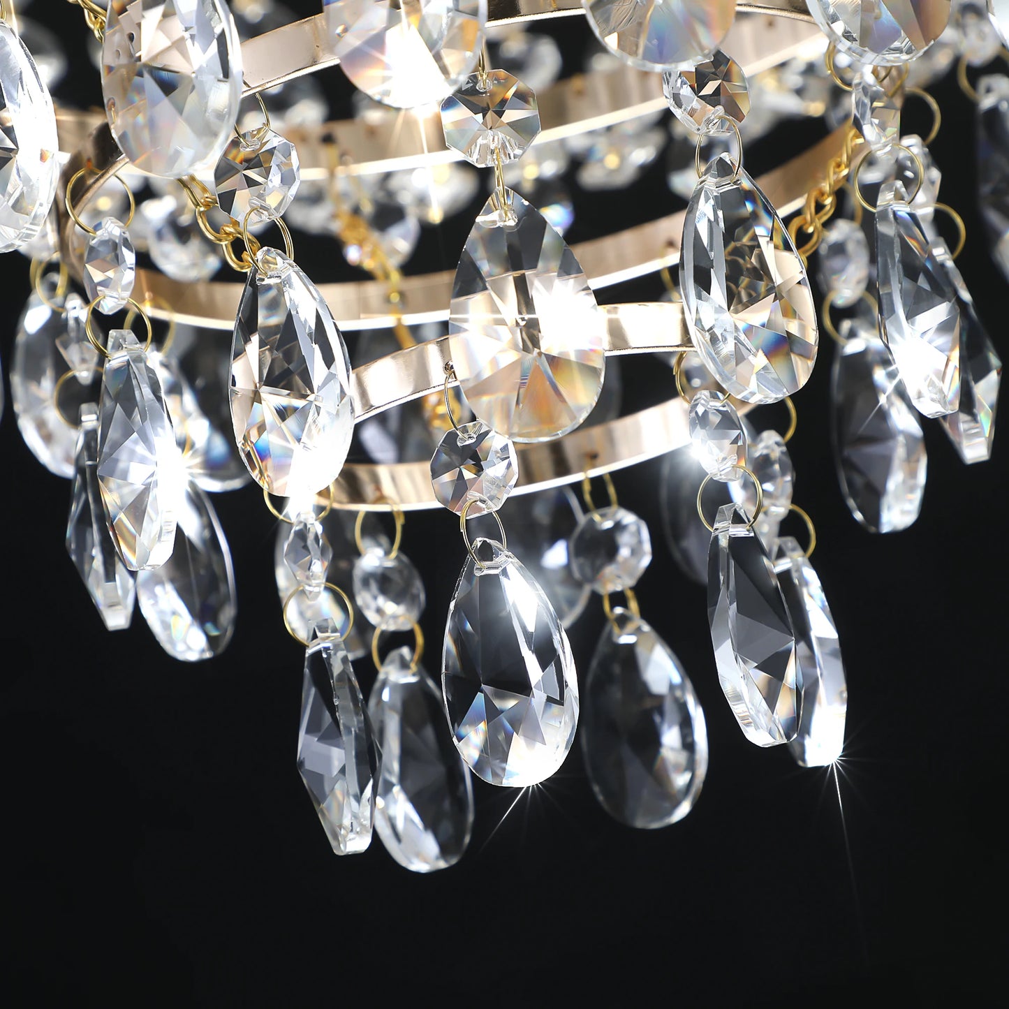 Gold Crystal Chandeliers,Large Contemporary Luxury Ceiling