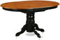 Modern Kitchen Table - an Oval Dining Table Top with Butterfly Leaf & Pedestal Base, 42x60 Inch, Oak