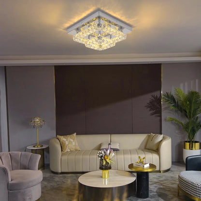 Crystal Flush Mount Ceiling Light Fixtures