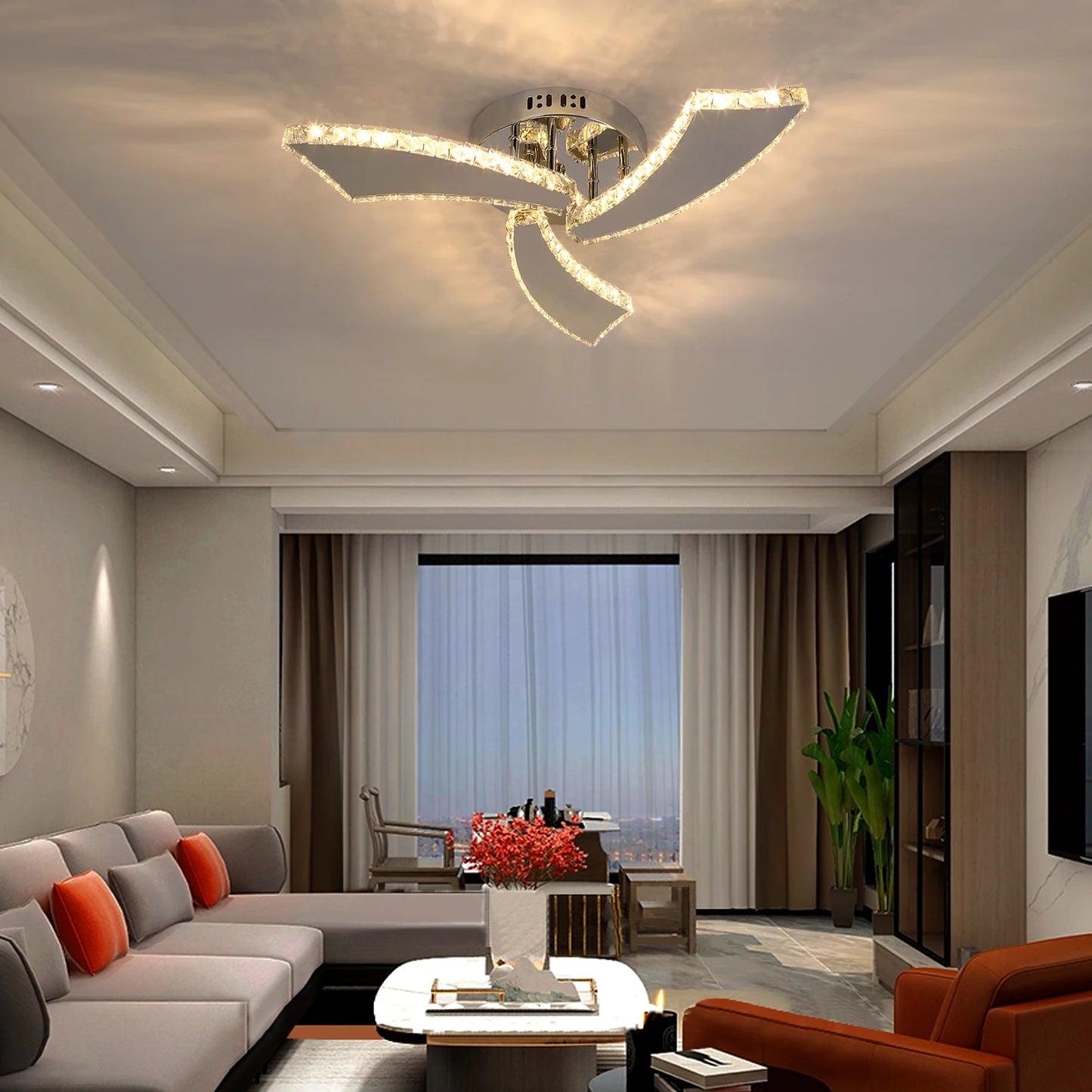 Luxury K9 Crystal Ceiling Lamp Indoor Living