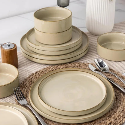 Ceramic Dinnerware Sets for 4, 12 Pieces