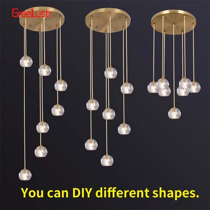 Crystal Ball  Spiral LED Chandelier