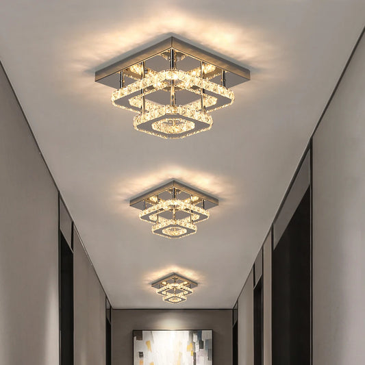 Crystal Flush Mount Ceiling Light Fixtures