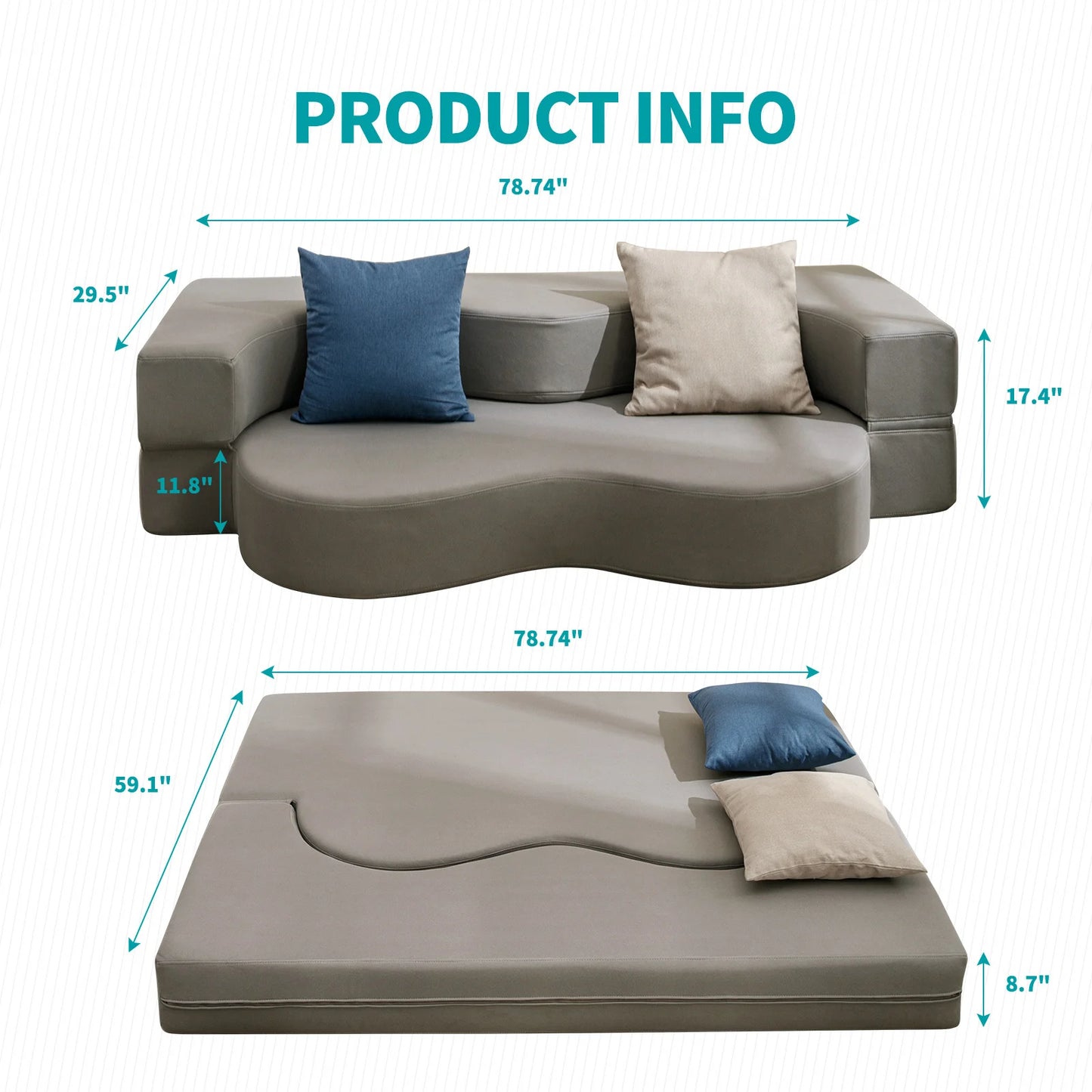 Queen Size Folding Sofa Bed, Futon Sofa