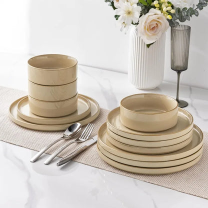 Ceramic Dinnerware Sets for 4, 12 Pieces