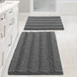 Grey Bathroom Rug Set Bath Mats, 2