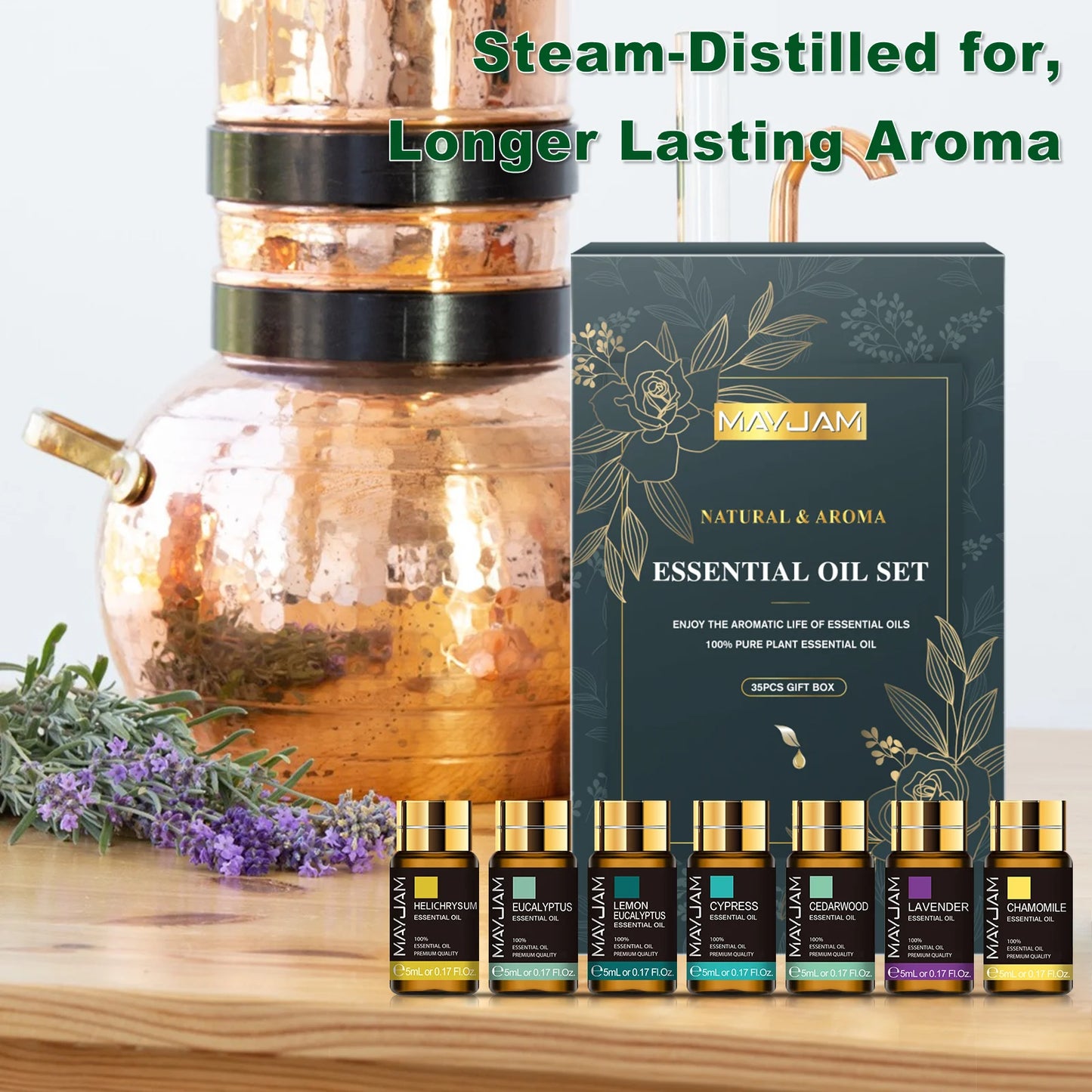 MAYJAM 35PCS Aromatic Essential Oils Gift Set