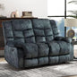 Manual Loveseat Recliner, 2 Seat Recliner Sofa Chair with Armrest and Overstuffed Backrest, Couch Set for Living Room