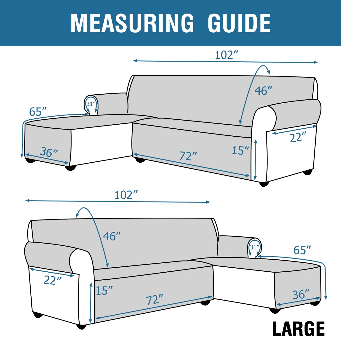 L Shape Sofa Cover Sofa Slipcover Sectional