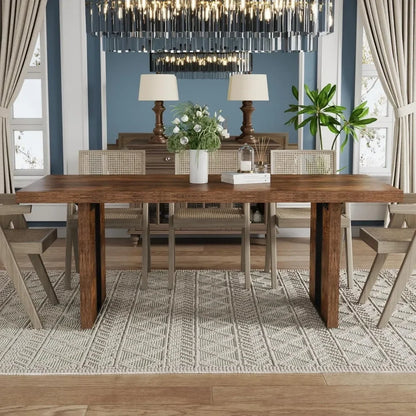 Rustic Dining Table, Farmhouse Dinner Table