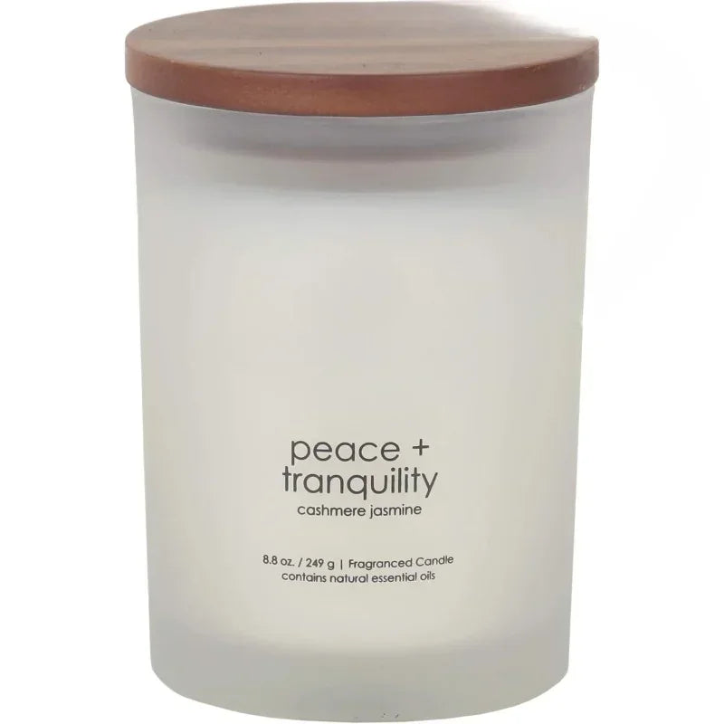 Scented Candle, Peace + Tranquility (Cashmere Jasmine), Medium