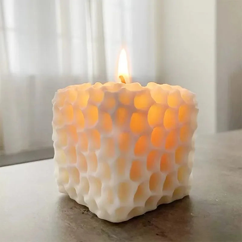 Cube Honeycomb Scented Candle Silicone Mold - Food