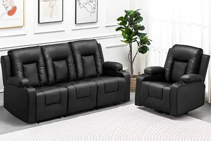 Leather Recliner Modern Loveseat Sofa, 2 Leather Recliner Chair,Modern Small Sofa Couch,2 Seater PU Loveseat