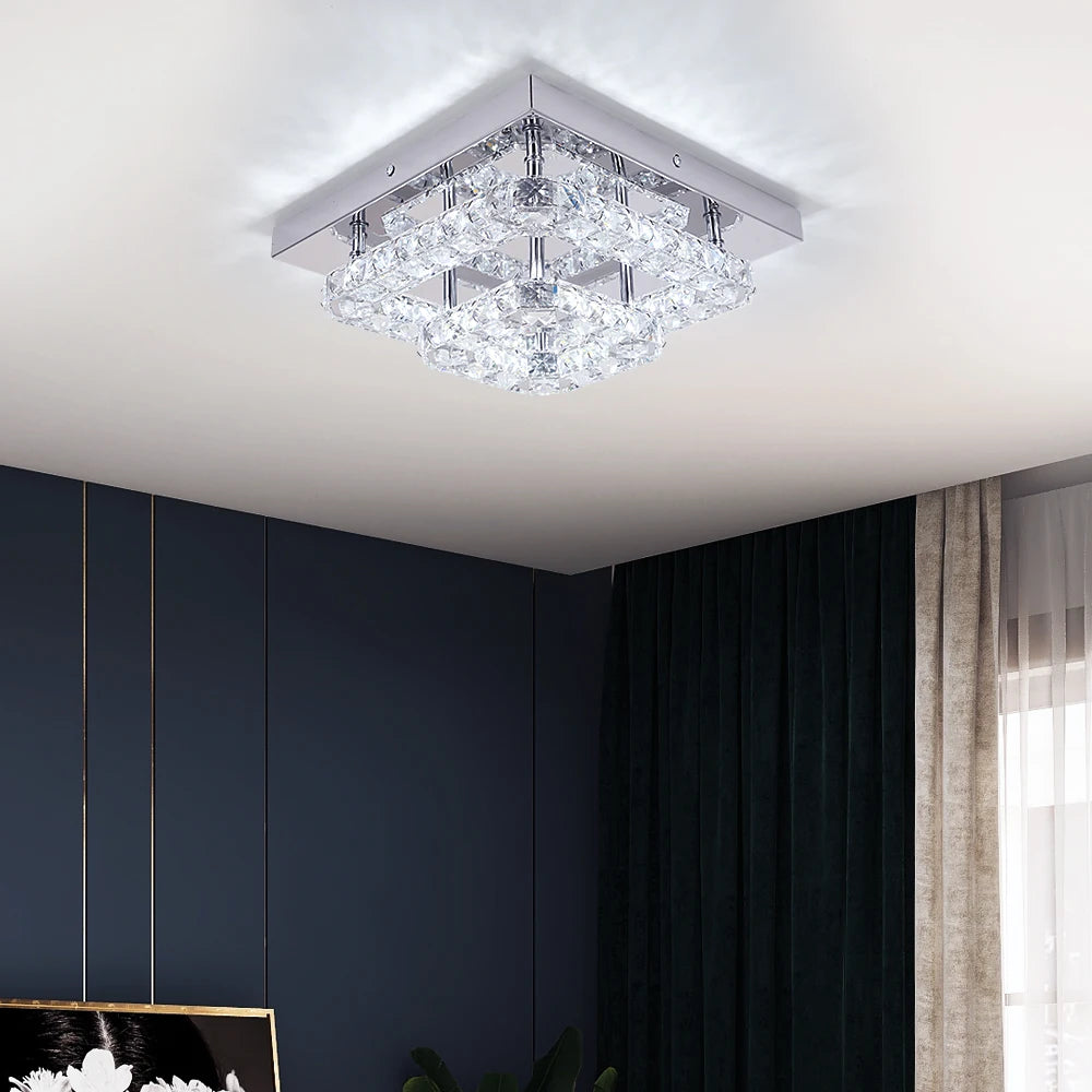 Crystal Flush Mount Ceiling Light Fixtures