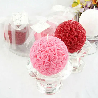 Rose Ball Aromatherapy Candle Soap Mould Rose