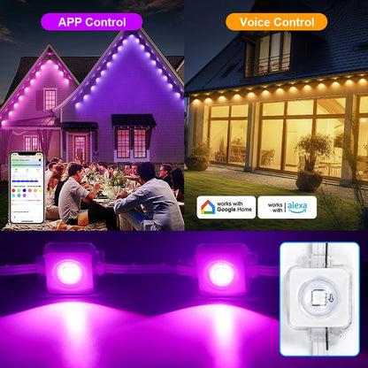 Permanent Outdoor Lights, Smart RGB Northern Lights