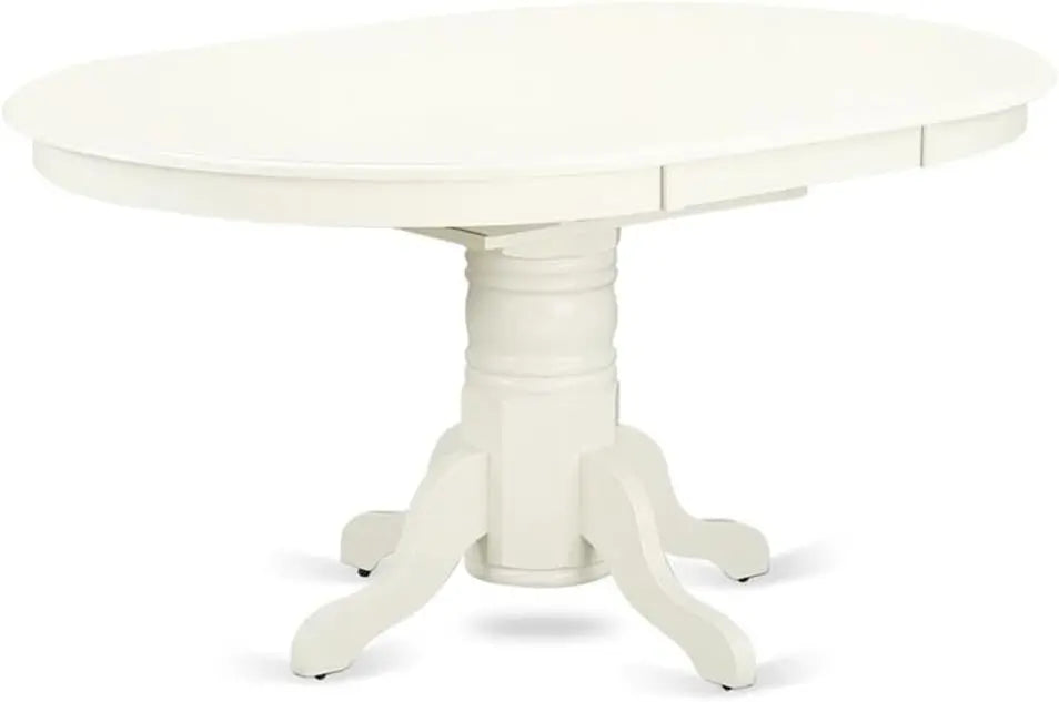 Modern Kitchen Table - an Oval Dining Table Top with Butterfly Leaf & Pedestal Base, 42x60 Inch, Oak