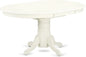 Modern Kitchen Table - an Oval Dining Table Top with Butterfly Leaf & Pedestal Base, 42x60 Inch, Oak