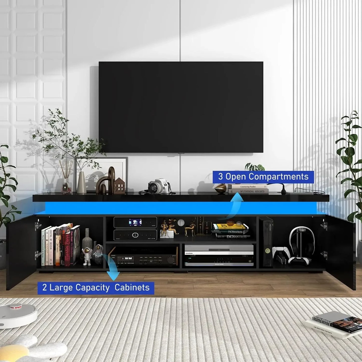 LED TV Stand for 85" TV, Modern