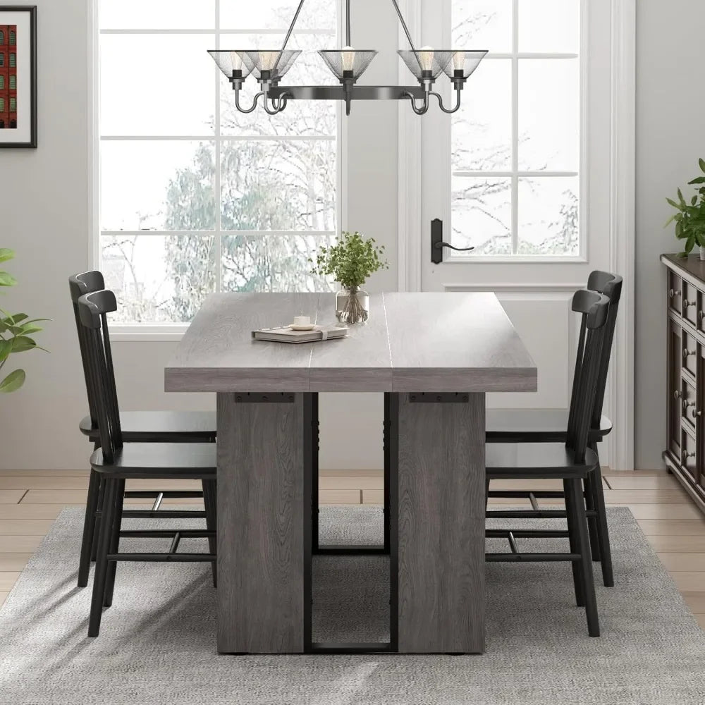 70.8 Inch Dining Table, Rustic Farmhouse Kitchen