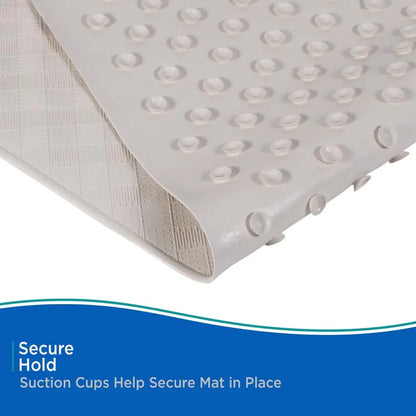 Textured Rubber Bath Mat with Suction Cups