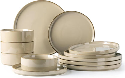 Ceramic Dinnerware Sets for 4, 12 Pieces