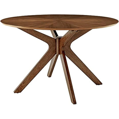 Dining Room Furniture Tables Crossroads 47inch Round Wood Dining Table  Walnut