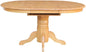 Modern Kitchen Table - an Oval Dining Table Top with Butterfly Leaf & Pedestal Base, 42x60 Inch, Oak