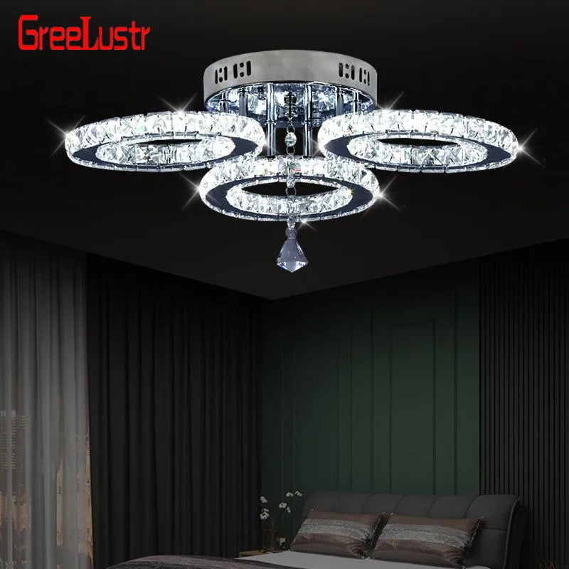 Luxury K9 Crystal Ceiling Lamp Indoor Living